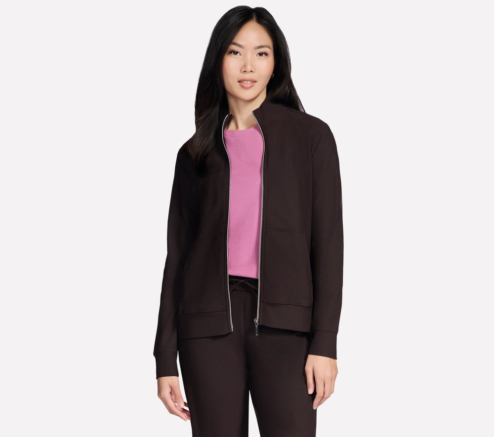 Skechers- Women GO Luxe Rib Everyday Full Zip Jacket