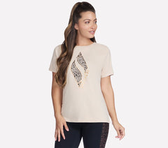 Skechers- Women Diamond Cheetah Short Sleeve Tee