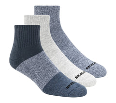 Skechers- Men|Clothing 3 Pack Men's Colorblock Quarter Socks