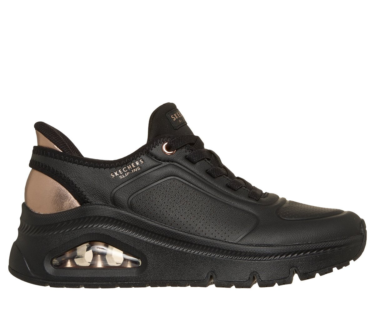 Skechers- Women Slip-ins: Premium Leather UNO Icon - Luxe Air