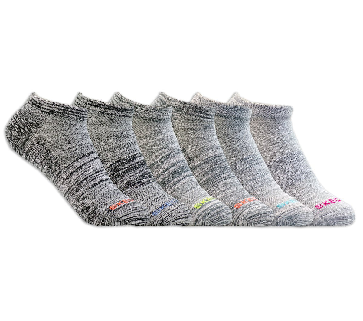 Skechers- Women|Clothing 6 Pack Women's Low Cut Sport Stripe Socks