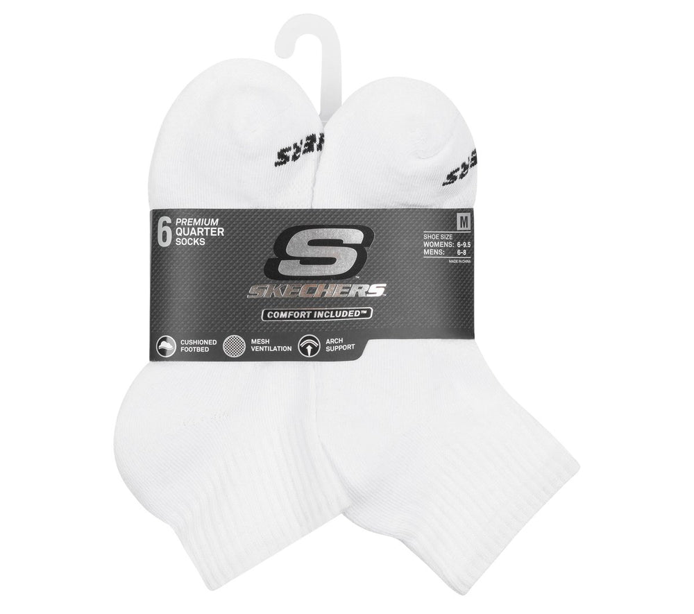 Skechers- Women|Clothing 6 Pack Core Quarter Medium Socks