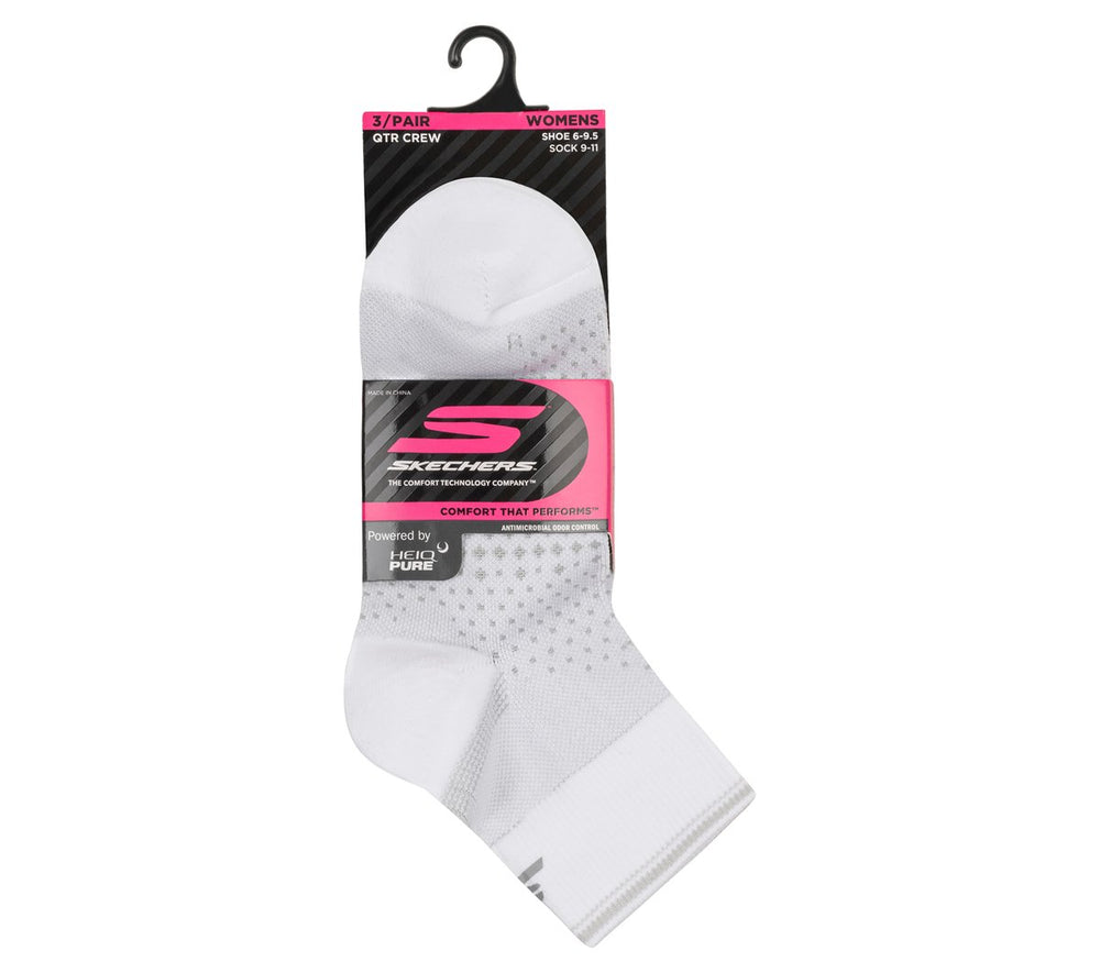 Skechers- Women|Clothing 3 Pack Women's Reflective Performance Quarter Socks
