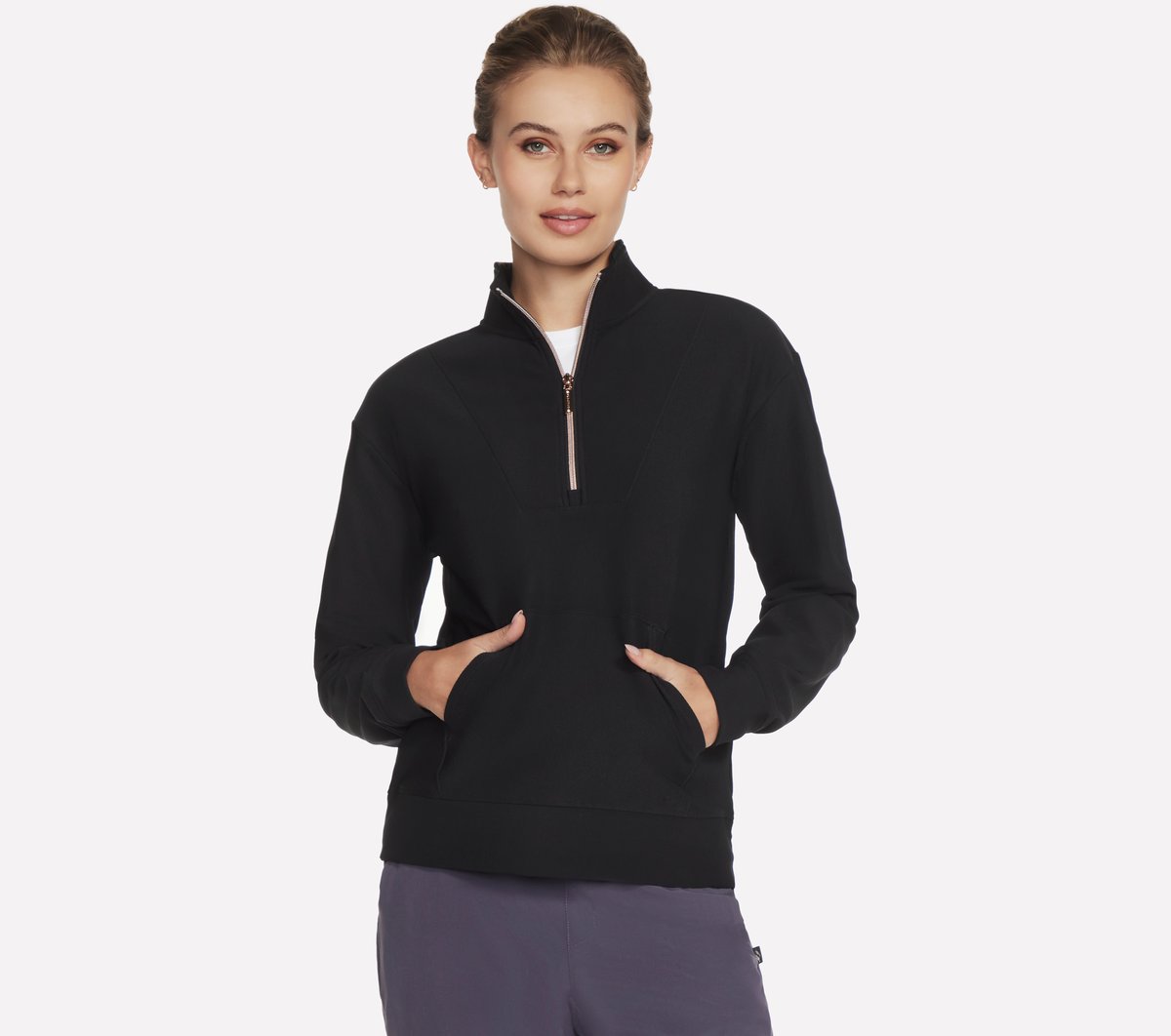 Skechers- Women GO LUXE Rib 1/4 Zip