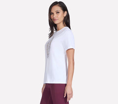 Skechers- Women Floral Diamond Short Sleeve Tee