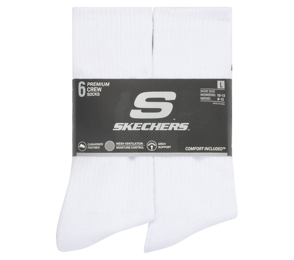 Skechers- Men|Clothing 6 Pack Large Core Crew Socks