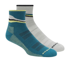 Skechers- Men|Clothing 2 Pack Men's Quarter Trail Socks