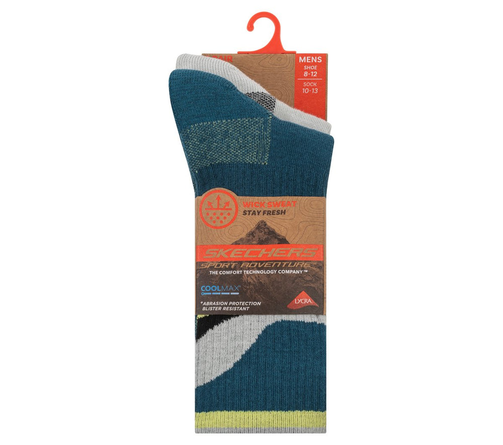 Skechers- Men|Clothing 2 Pack Men's Crew Trail Socks