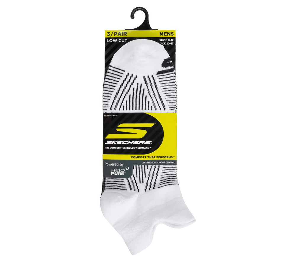 Skechers- Men|Clothing 3 Pack Men's Performance Low Cut Pattern Socks