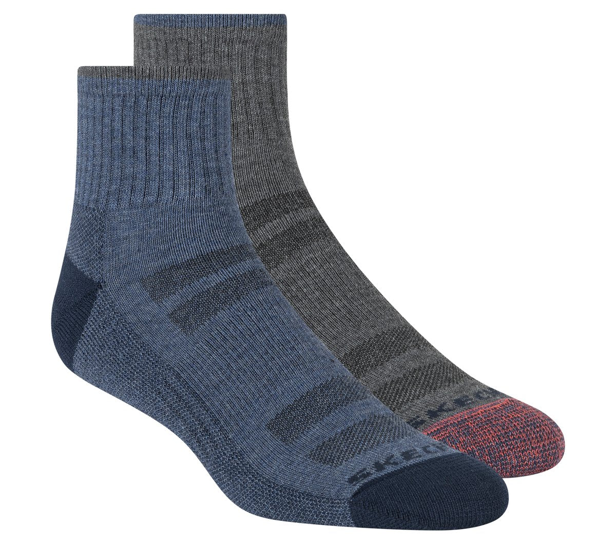 Skechers- Men|Clothing Mens Trail Quarter Coolmax Socks - 2 Pack
