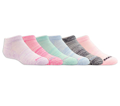 Skechers- Kids|Clothing 6 Pack Girls' Low Cut Color Stripe Socks
