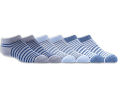 Skechers- Kids|Clothing 6 Pack Striped No Show Socks