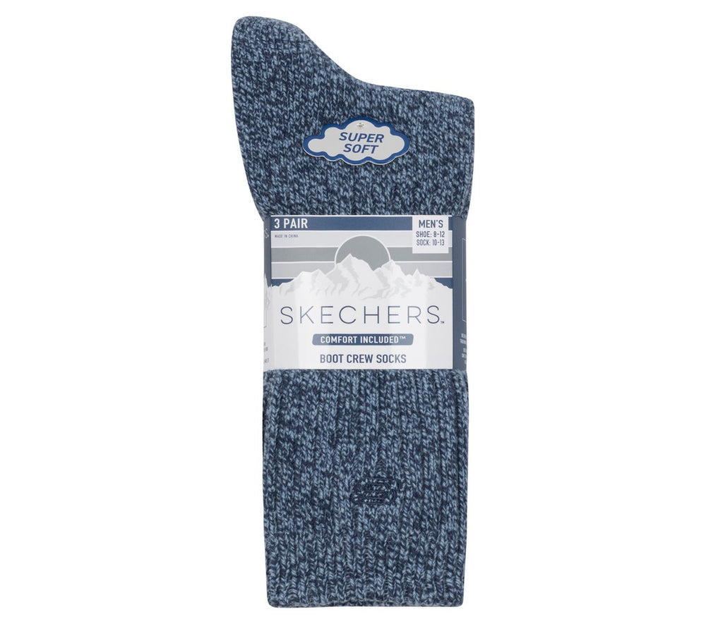Skechers- Clothing Super Soft Boot Crew Socks - 3 Pack