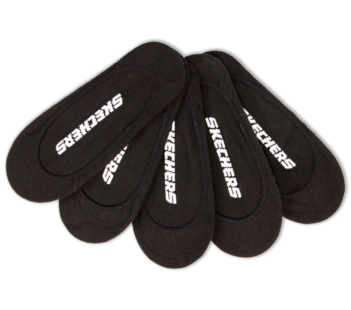 Skechers- Clothing 5 Pack Non Terry Solid Liner Socks
