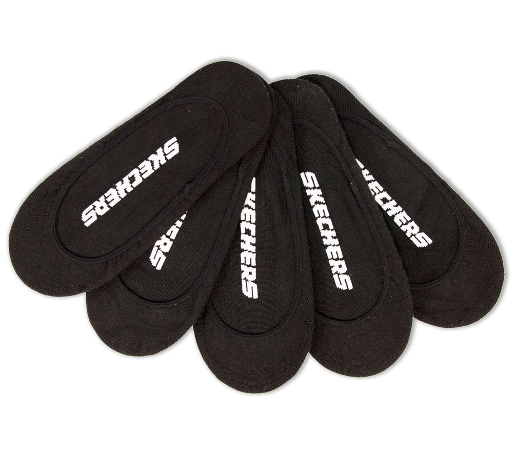 Skechers- Clothing 5 Pack Non Terry Solid Liner Socks